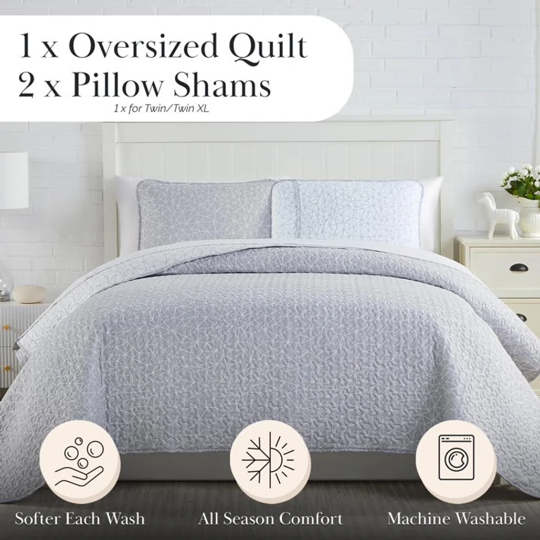 Geometric Maze Reversible Quilt Set
