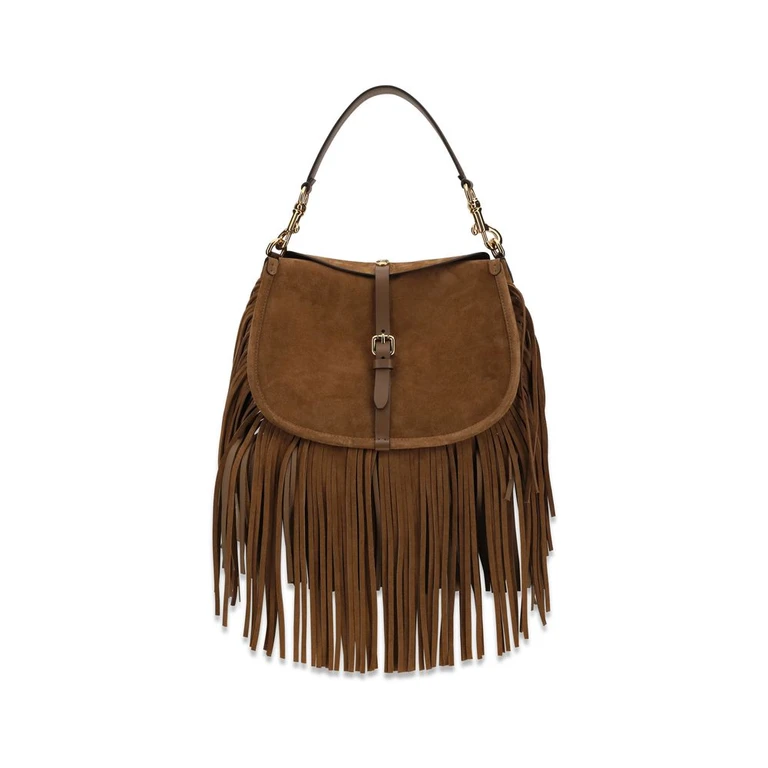 Etro Brown Calf Leather Bos Taurus Shoulder Bag - Women