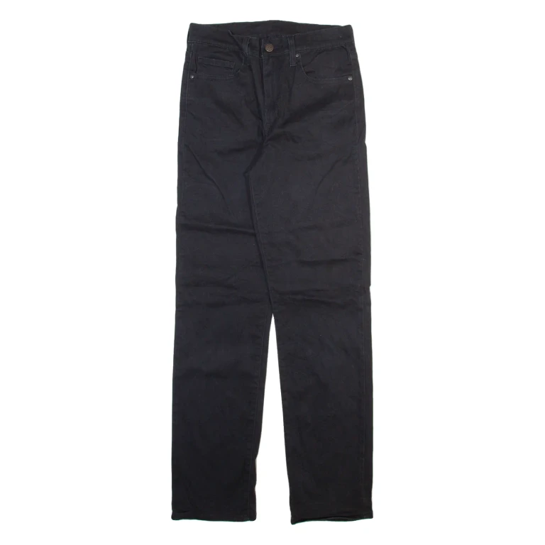 LEVI'S Womens Trousers Black Regular Straight W28 L30
