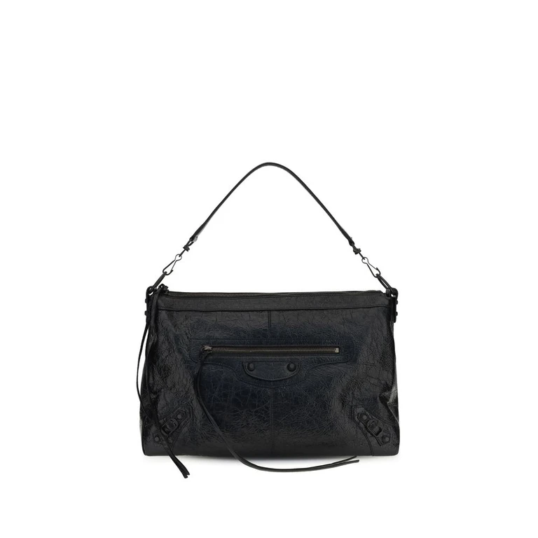 Balenciaga Black Lamb Ovis Aries Shoulder Bag - Men