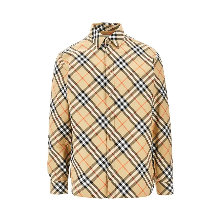Burberry Herrenhemd aus Popeline mit Karomuster