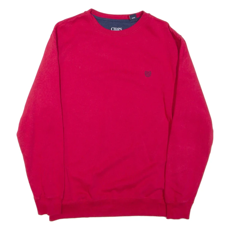 CHAPS Mens Sweatshirt Red Crew Neck M