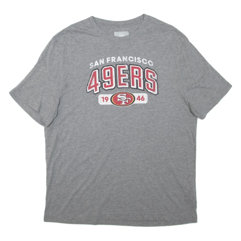 NFL San Francisco 49ers Mens T-Shirt Grey USA L