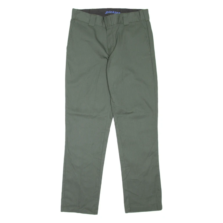DICKIES Workwear Womens Trousers Green Slim Tapered W32 L31