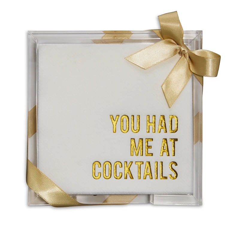 Lined Design You Had Me at Cocktails Hostess Set