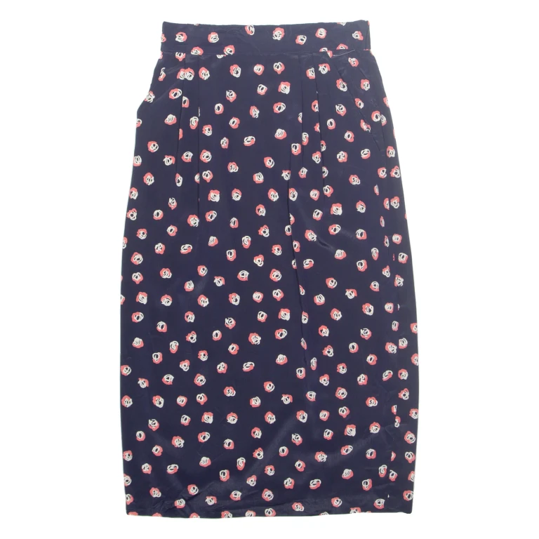 WORTHINGTON Womens Straight Skirt Blue Midi Floral M