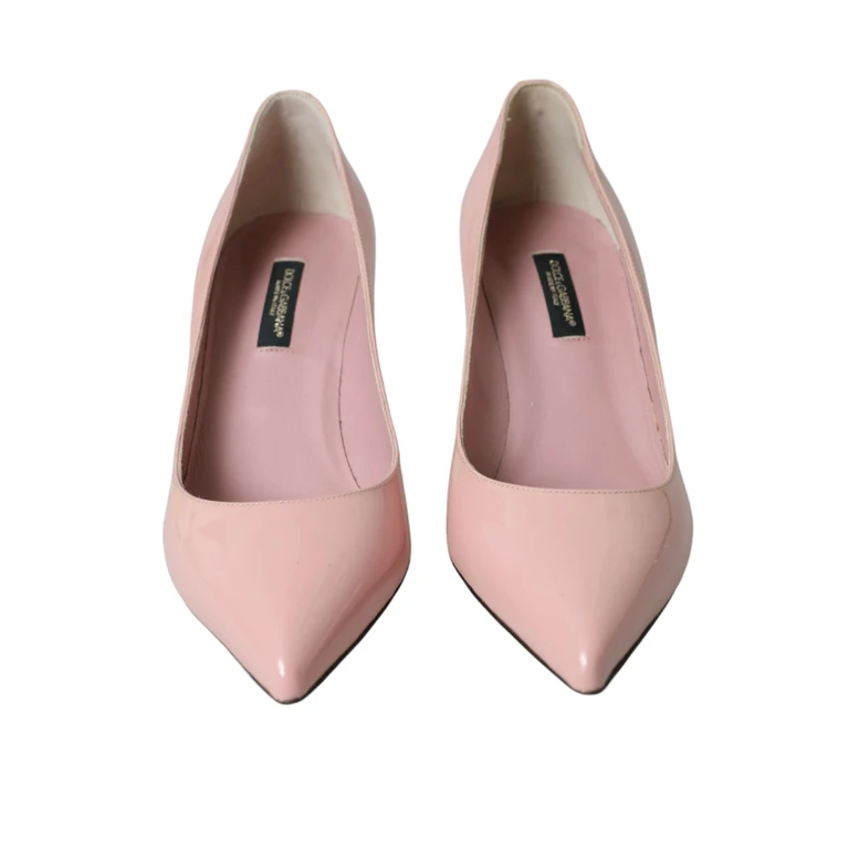 Dolce & Gabbana Light Pink Patent Leather Heels Pumps Shoes Calf - Women