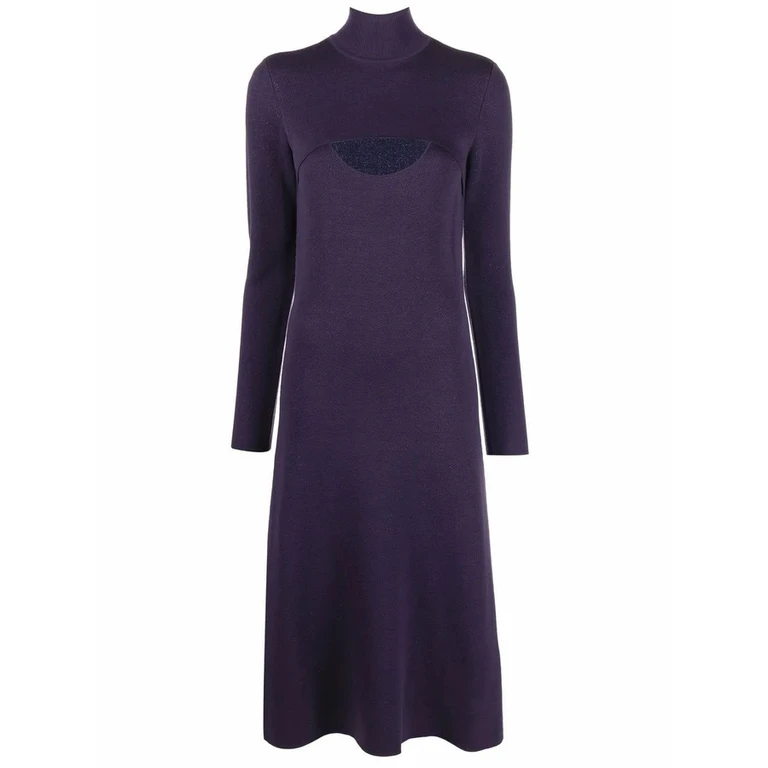 Ferragamo LamÃ© Wool Midi Dress