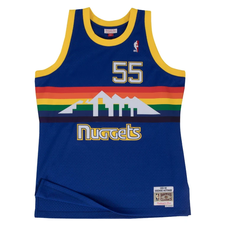 Men's NBA Swingman Road Jersey Nuggets 91 Dikembe Mutombo