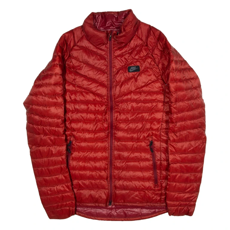 NIKE Down Insulated Womens Puffer Jacket Red M