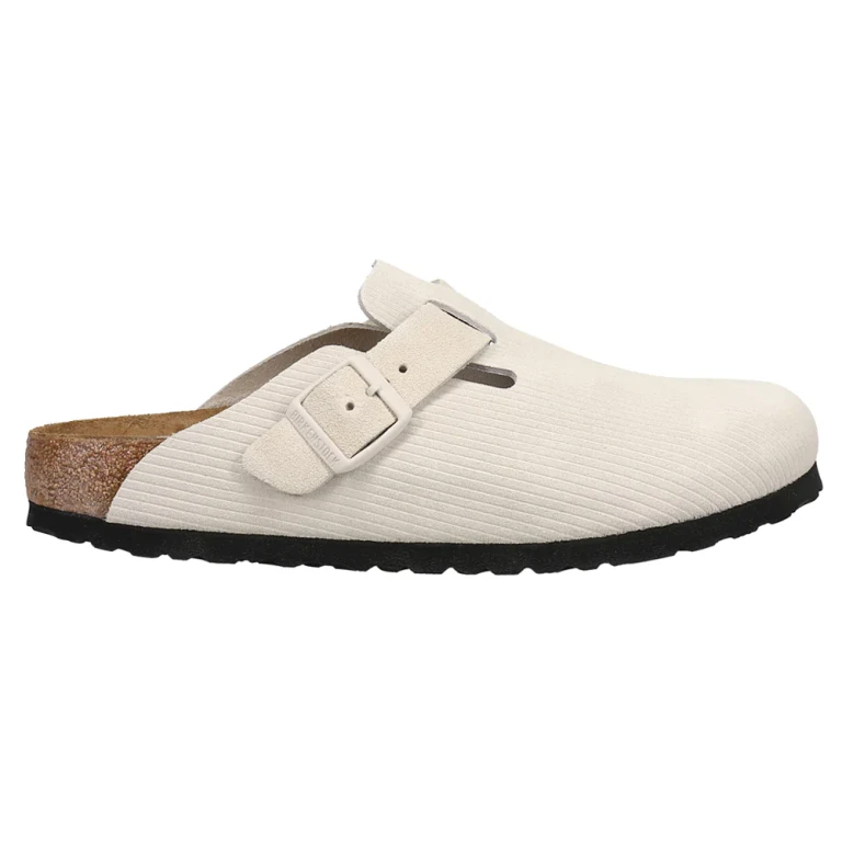 Boston Suede Embossed Clogs Corduroy