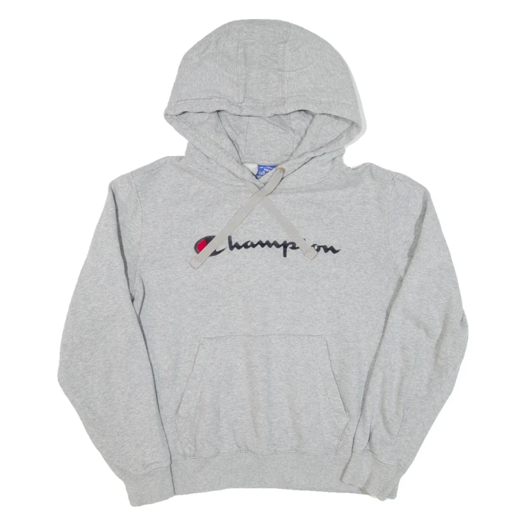 CHAMPION Mens Grey Hoodie S