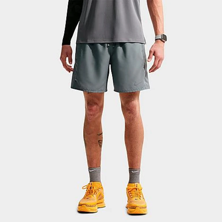 Nike Men's Miler Dri-FIT 7" Brief-Lined Running Shorts in Smoke Grey/Smoke Grey Size: XS
