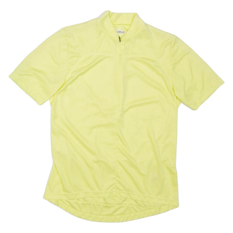ODLO Cycling Mens T-Shirt Yellow High Neck M