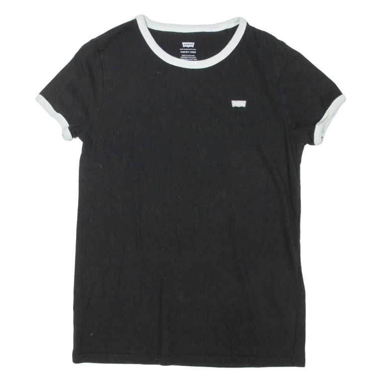 LEVI'S Womens T-Shirt Black XS