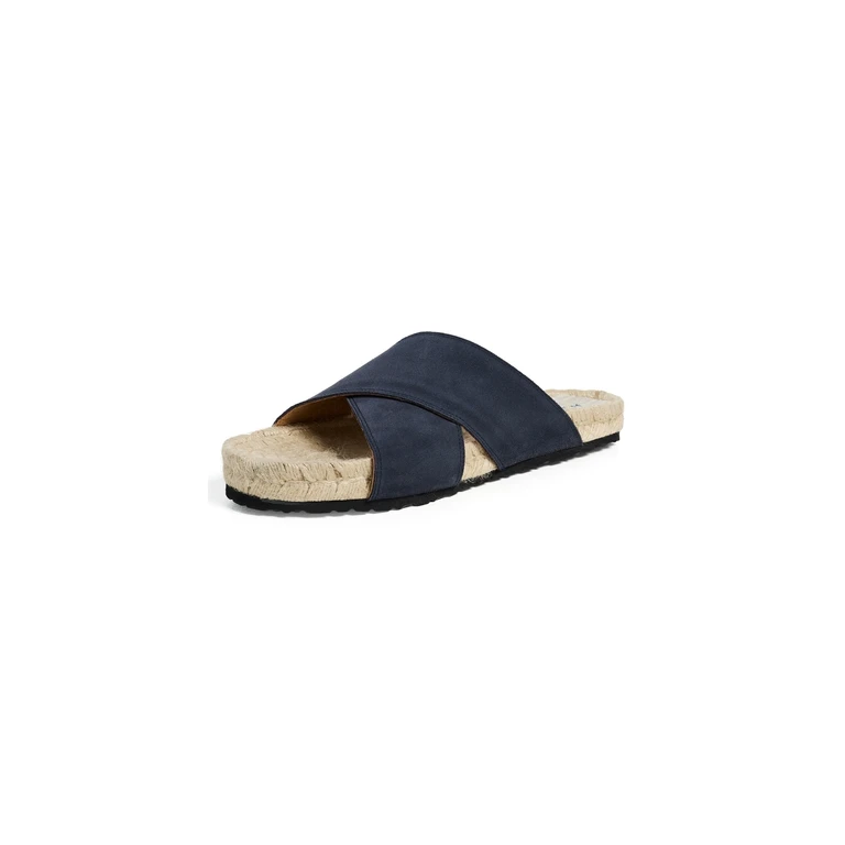 Manebi Crossed Band Espadrille Sandals Patriot Blue 43