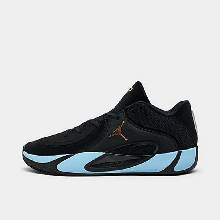 Men's Tatum 4 Basketball Shoes in Black/Ice Blue Size: 7.5