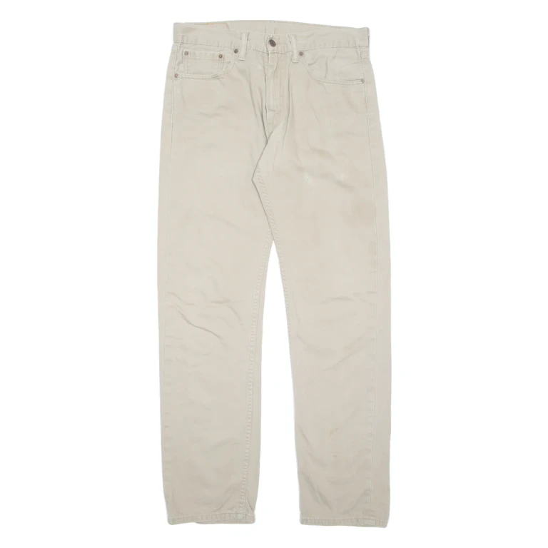 LEVI'S Mens Trousers Beige Regular Straight W33 L34
