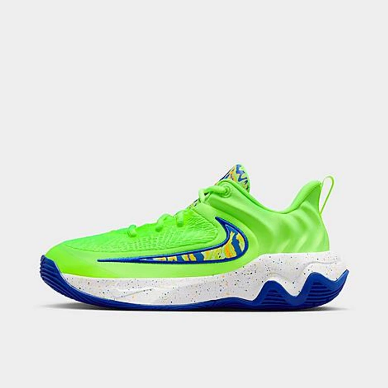 Nike Big Kids Giannis Immortality 4 Basketball Shoes in Volt Ice/Game Royal/Laser Orange Size: 3.5