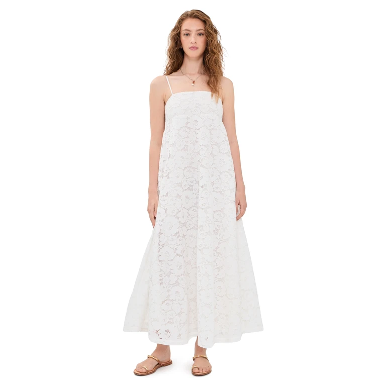 VRG GRL Bianca Lace Maxi Dress White White L