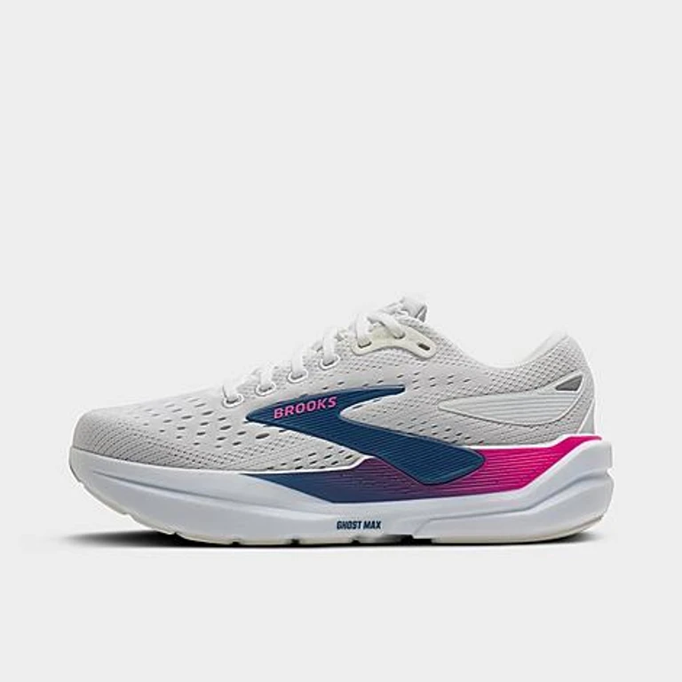 Brooks Women's Ghost Max 3 Running Shoes in White/Moonlight/Pink Size: 5.0