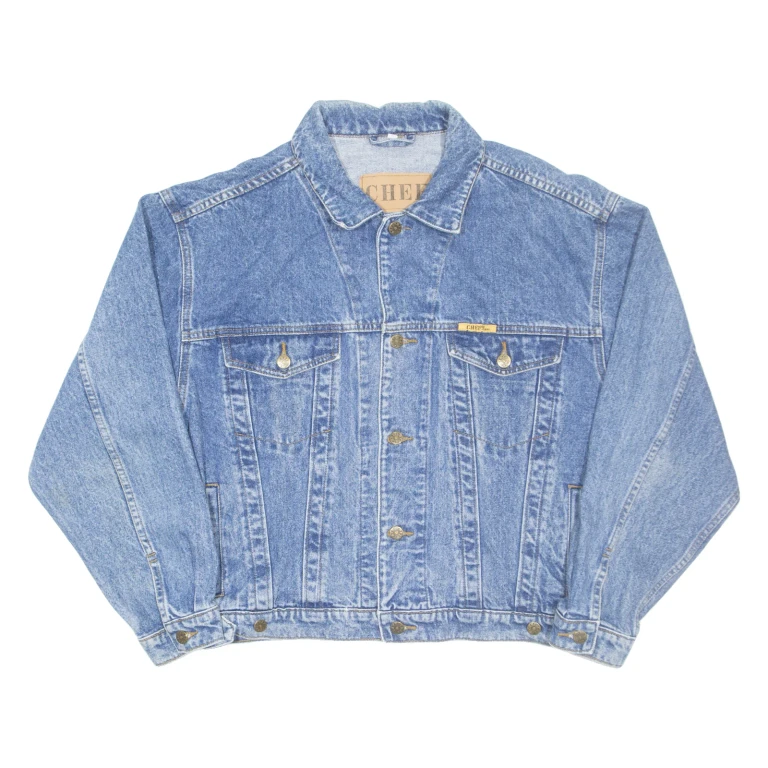 CHEF Womens Denim Jacket Blue L