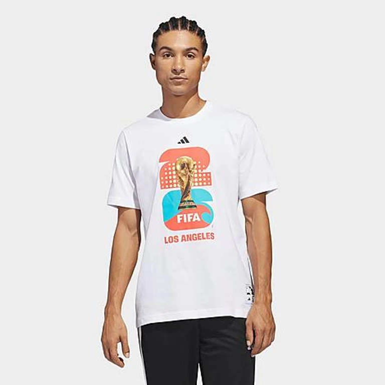 adidas Men's Soccer FIFA World Cup 26 Host City Los Angeles Graphic T-Shirt in White Size: XS