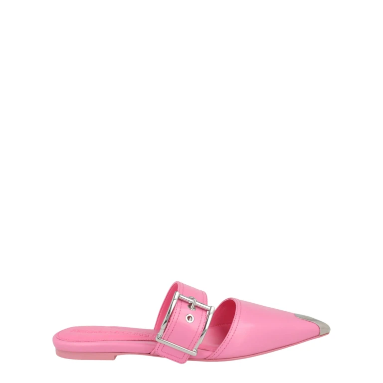 Buckle Leather Mules