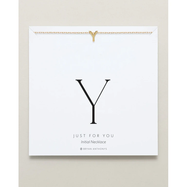 Just For You Initial Necklace - Y