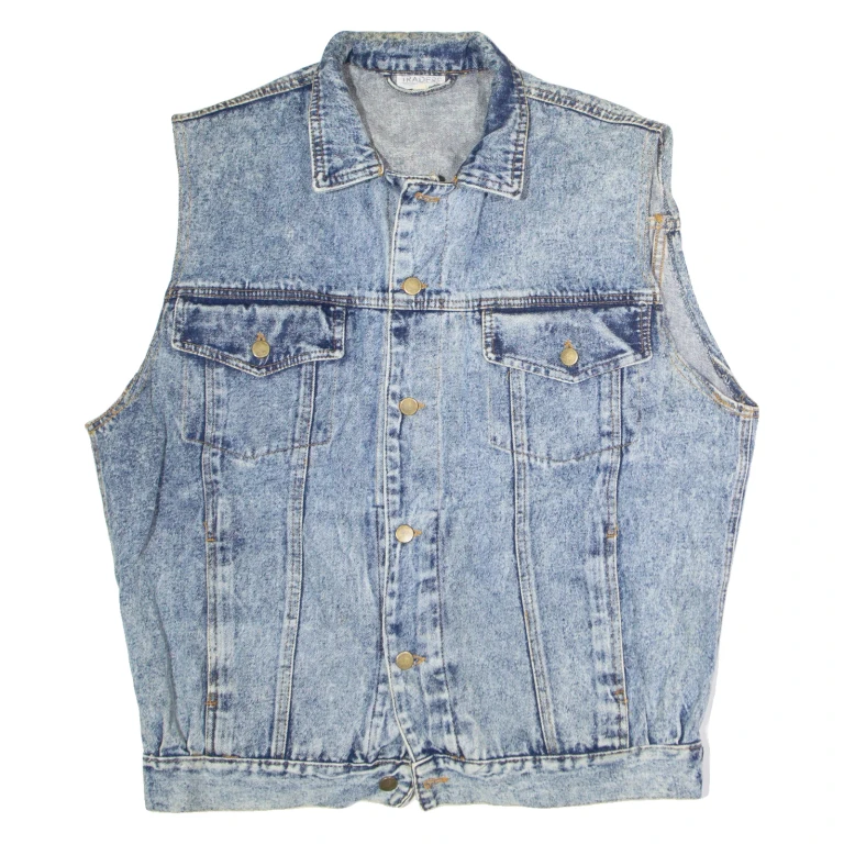 TRADERS Mens Denim Gilet Blue M