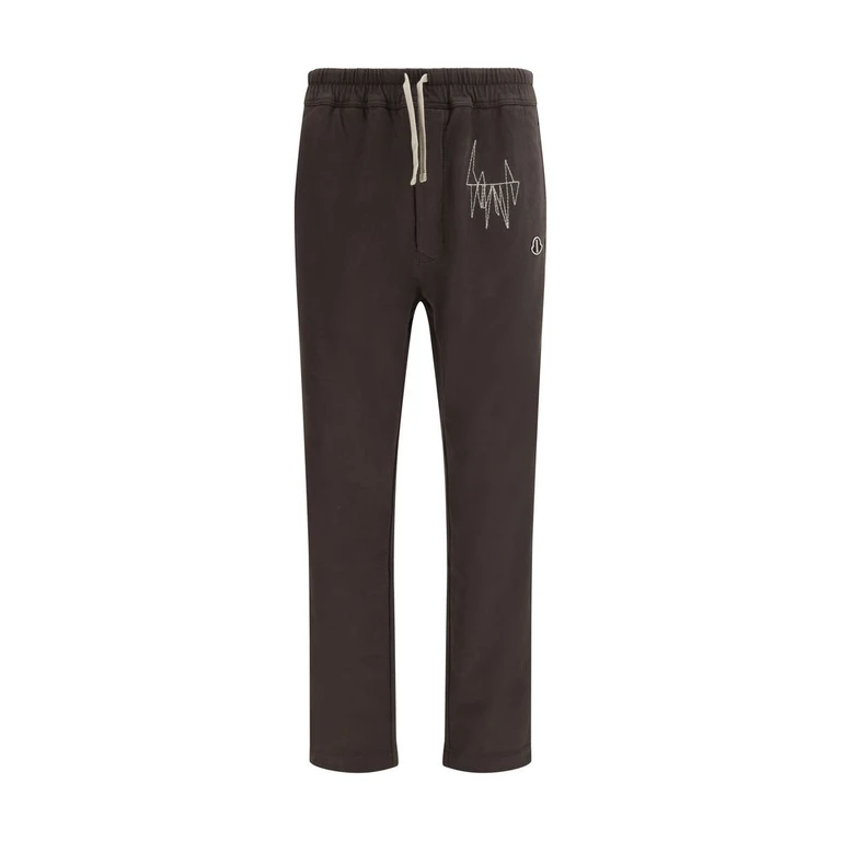 Brown Cotton Athletic Pants - Men