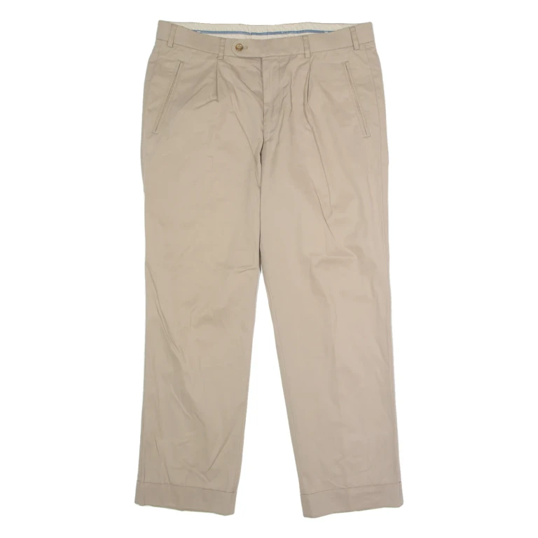 HITL Mens Trousers Beige Regular Straight W36 L30