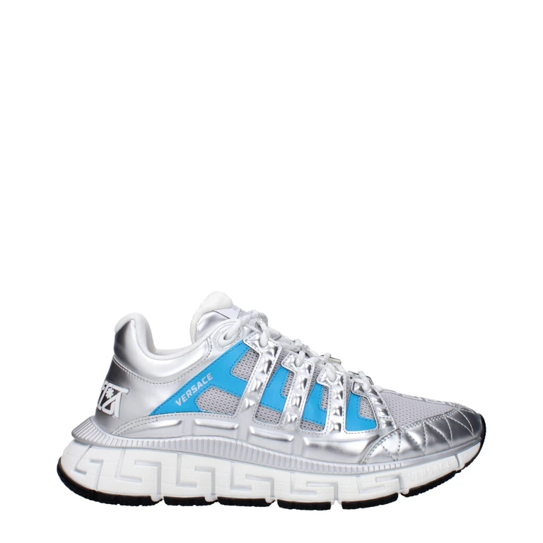 Versace Gray Fabric Athletic Sneakers - Men