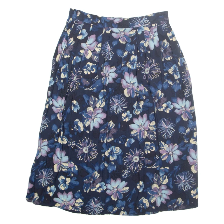 SAG HARBOUR Womens A-Line Skirt Blue Midi L