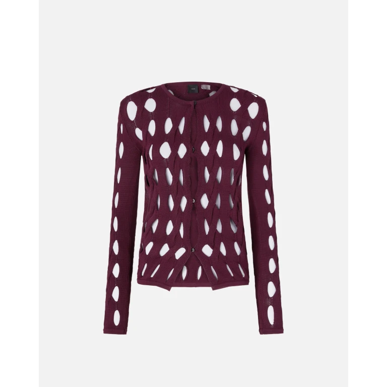 Pinko - Cardigan court en maille ajourée - XXS