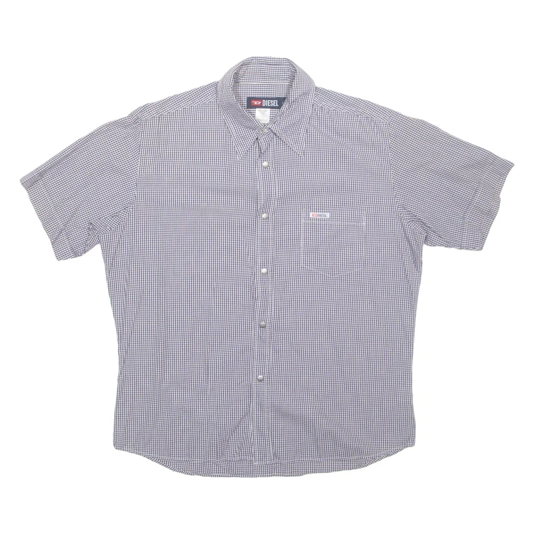 DIESEL Mens Shirt Blue Gingham L