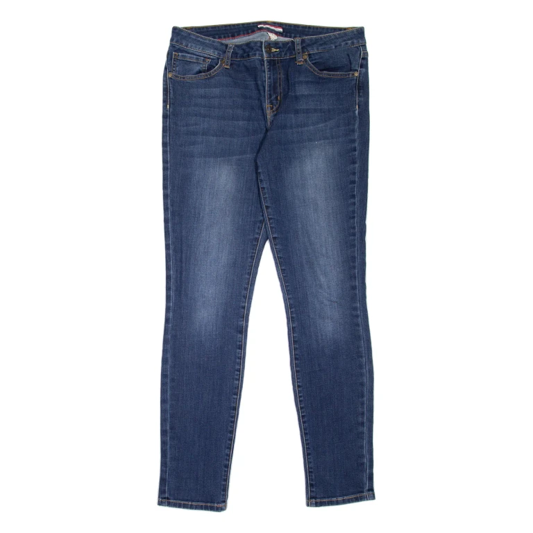 TOMMY HILFIGER Womens Jeans Blue Slim Skinny Stone Wash W32 L30