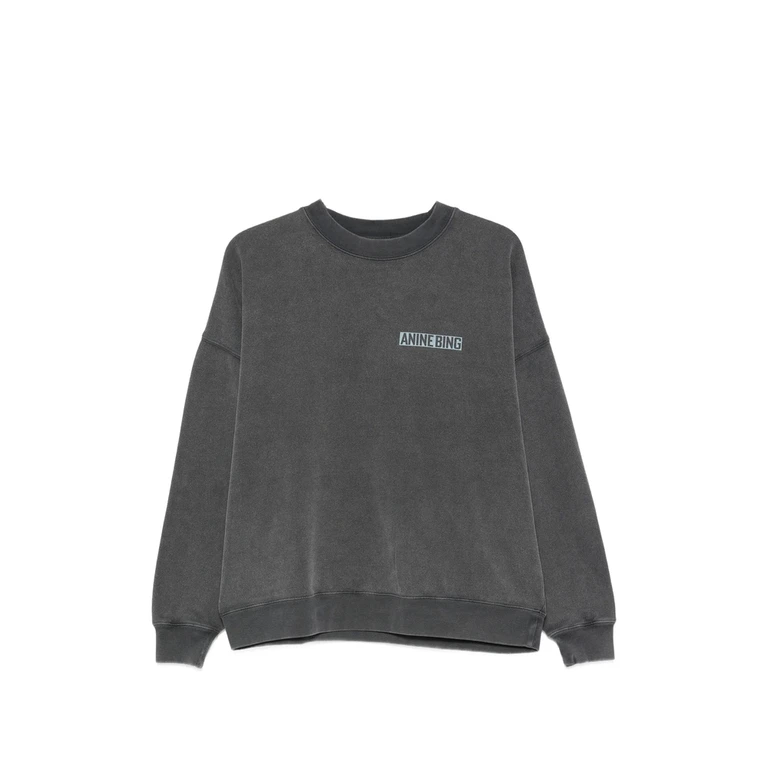 Anine Bing Miles Logo-print Cotton Sweatshirt