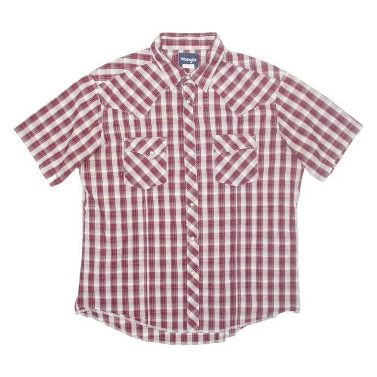 WRANGLER Mens Shirt Red Check XL