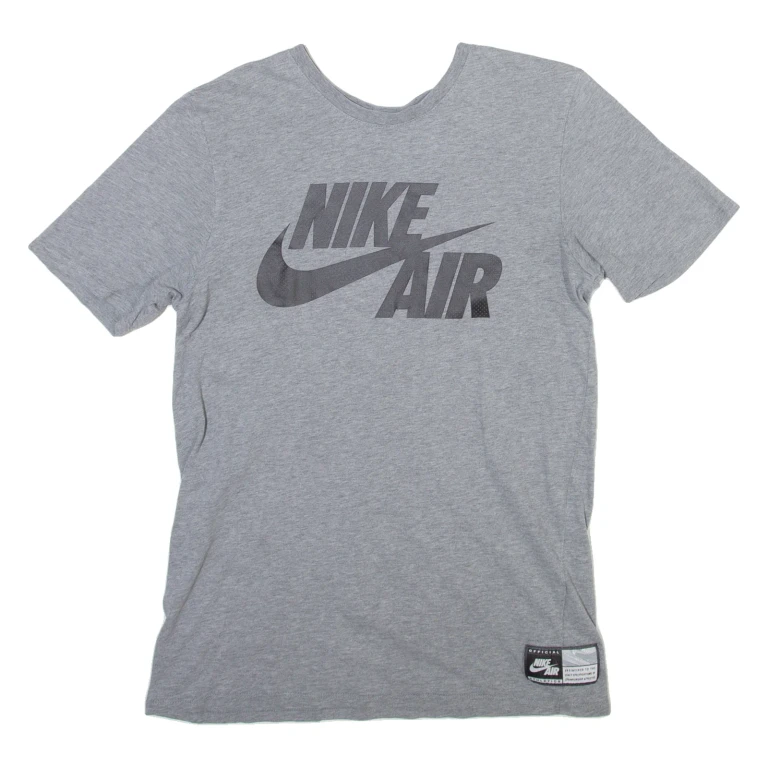 NIKE Air Mens T-Shirt Grey Crew Neck S