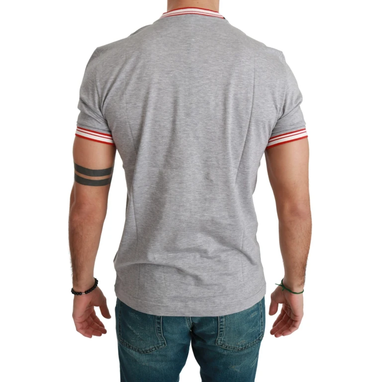 Dolce & Gabbana Gray Cotton Top 2019 Year Of The Pig T-Shirt - Men