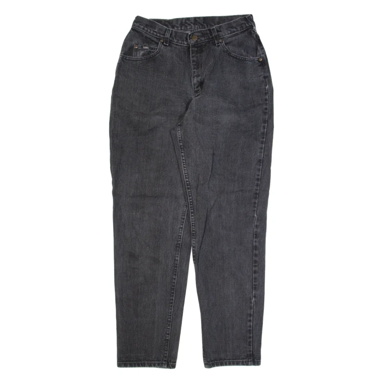 LEE Mens Jeans Black Regular Tapered Stone Wash W28 L30