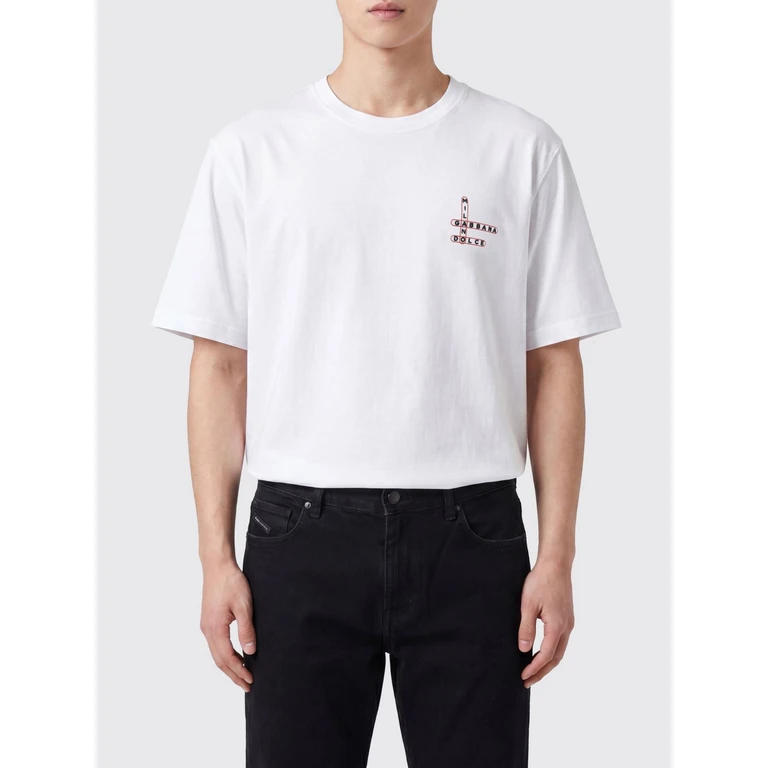 Cotton Crewneck T-Shirt with Contrast Graphic Print (G8PN9TG7QAVW0800)