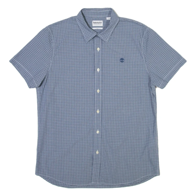 TIMBERLAND Slim Fit Mens Shirt Blue Check L