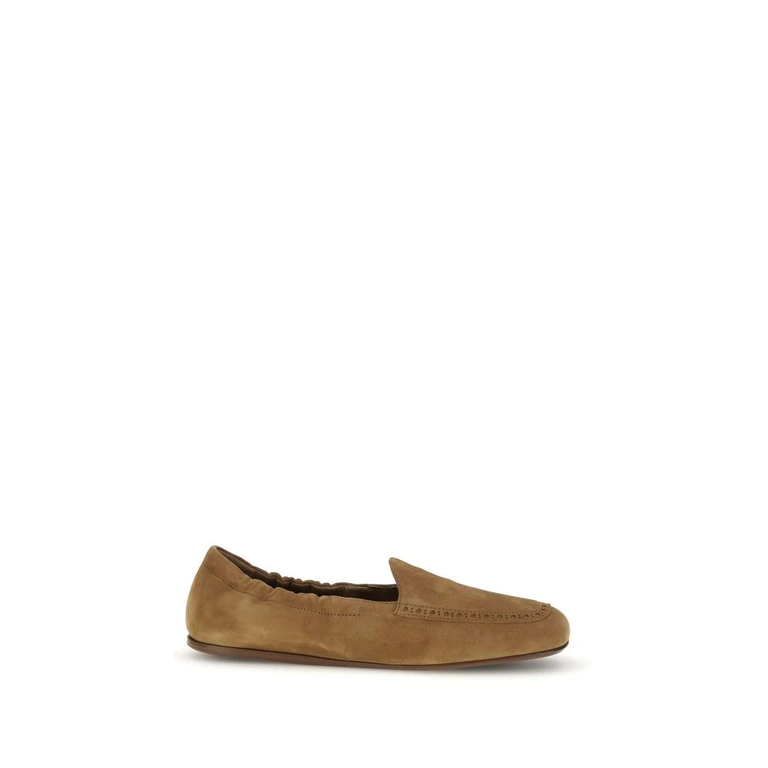 Brown Calf Leather Bos Taurus Slip-On Loafers - Women