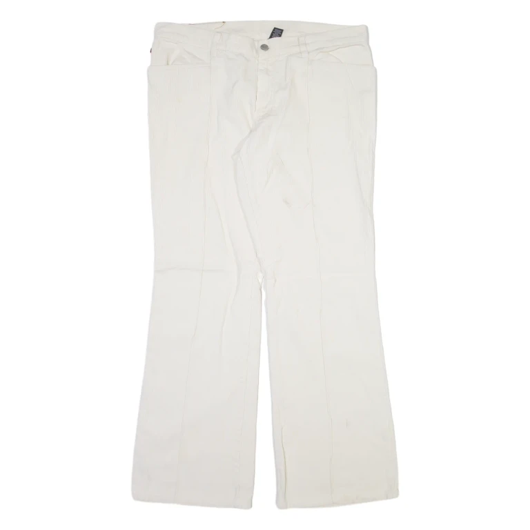POLO RALPH LAUREN Womens Corduroy Trousers Cream Regular Bootcut W35 L31
