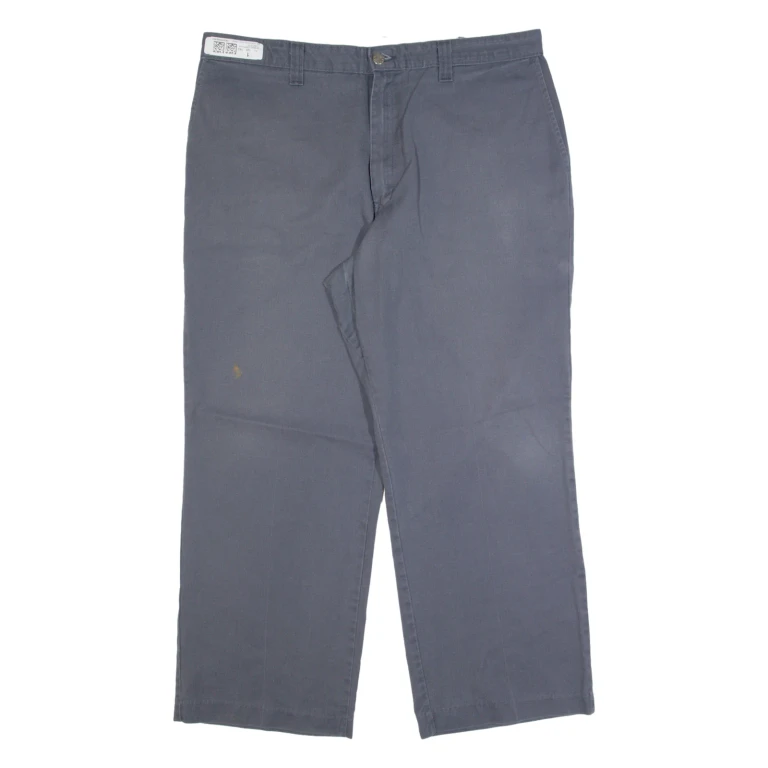 DICKIES Workwear Mens Trousers Grey Regular Straight W40 L30