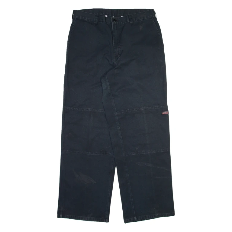DICKIES Mens Trousers Black Relaxed Straight W34 L32