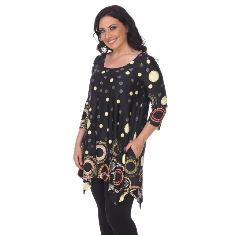 Women's Plus Size Printed Tunic Top