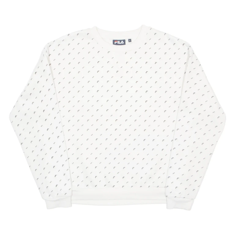 FILA Mens Sweatshirt White Crew Neck S